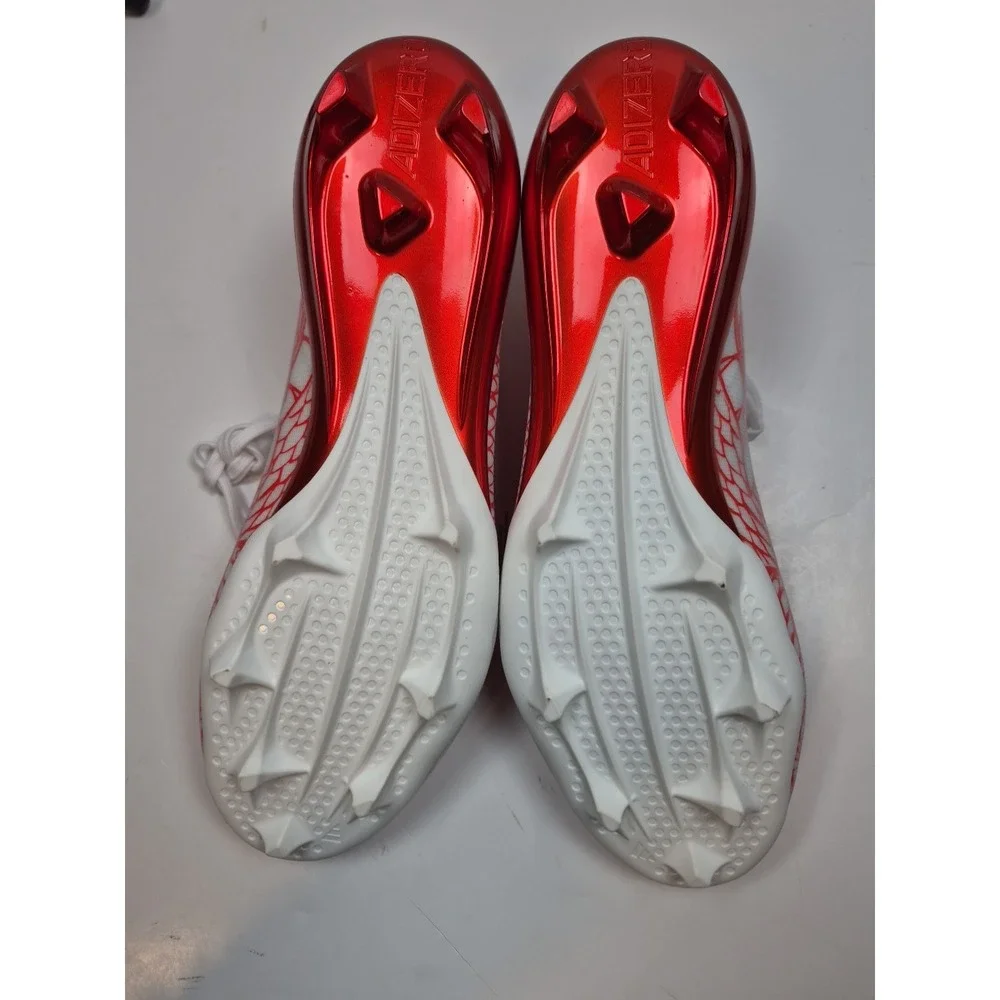 Adidas Adizero Football Cleats Mens Red White Graphic GV9090 Low Top New